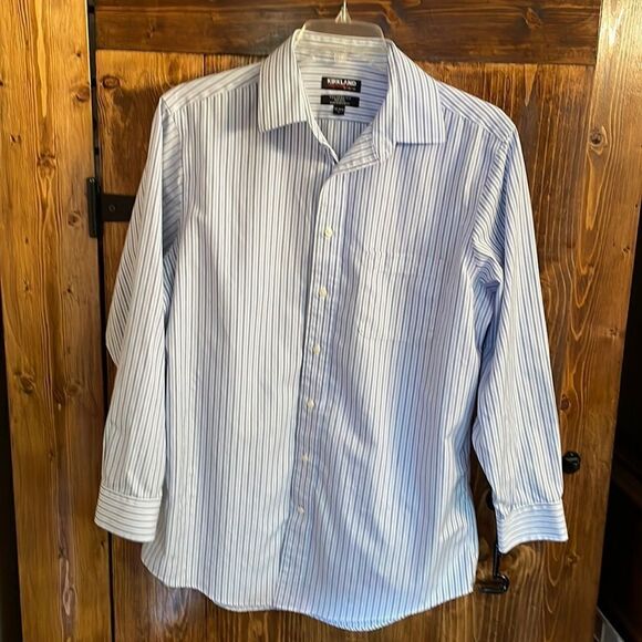Mens Kirkland Signature Tailored long sleeve dress shirt - Picture 1 of 5